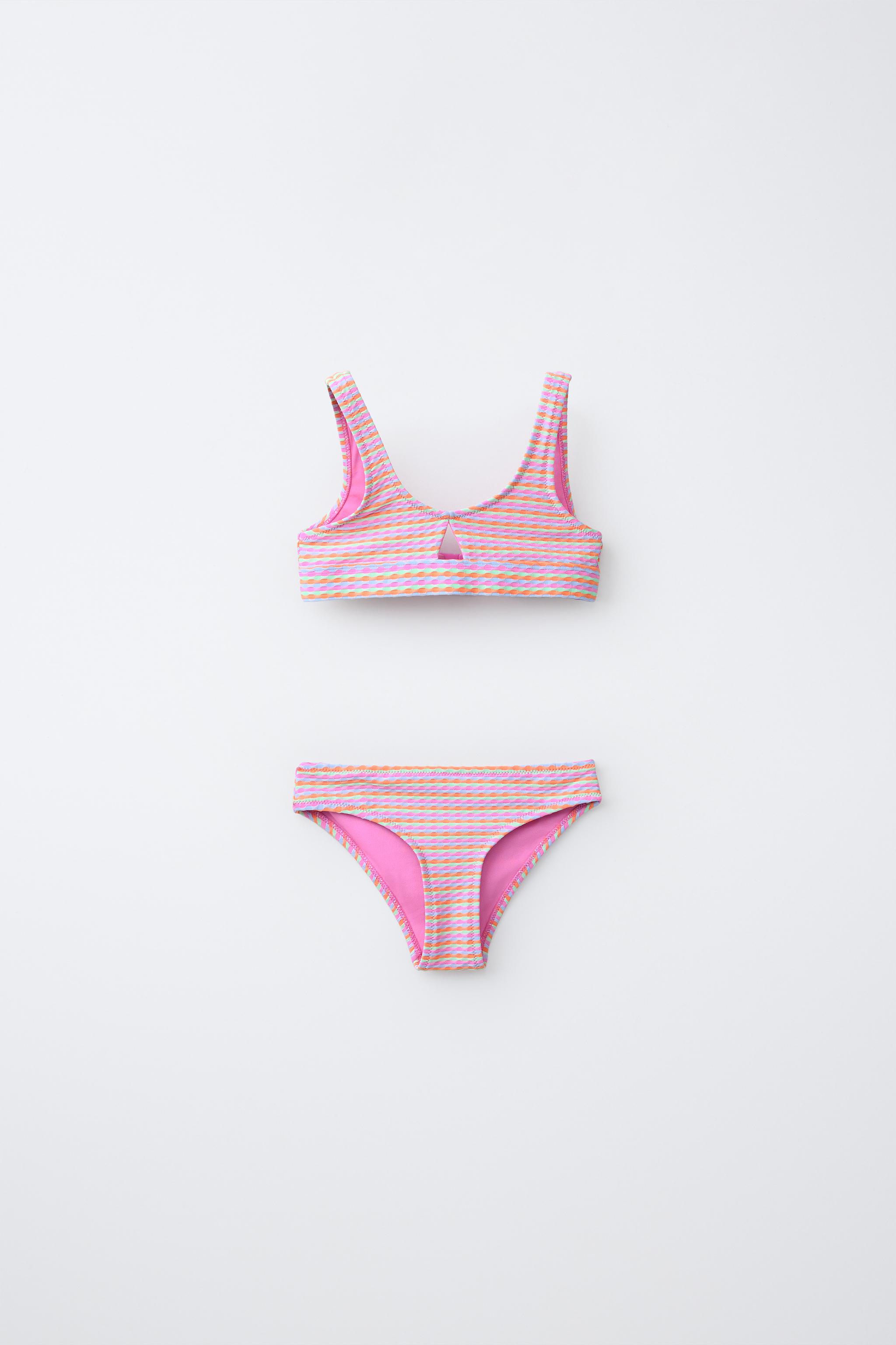 6-14 ANS/ BIKINI RAYURES STRUCTURÉ